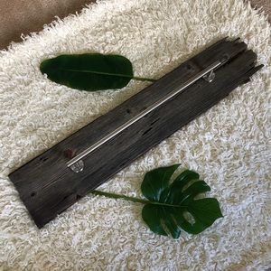 Authentic Barn Wood Nickel Towel Rack